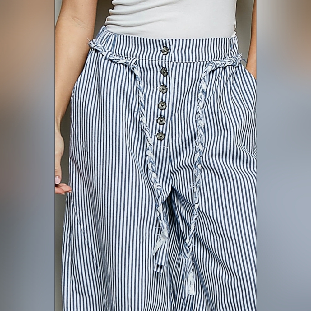 #1341 POL Coastal Stripe Wide-Leg Pants - Picture 6 of 6